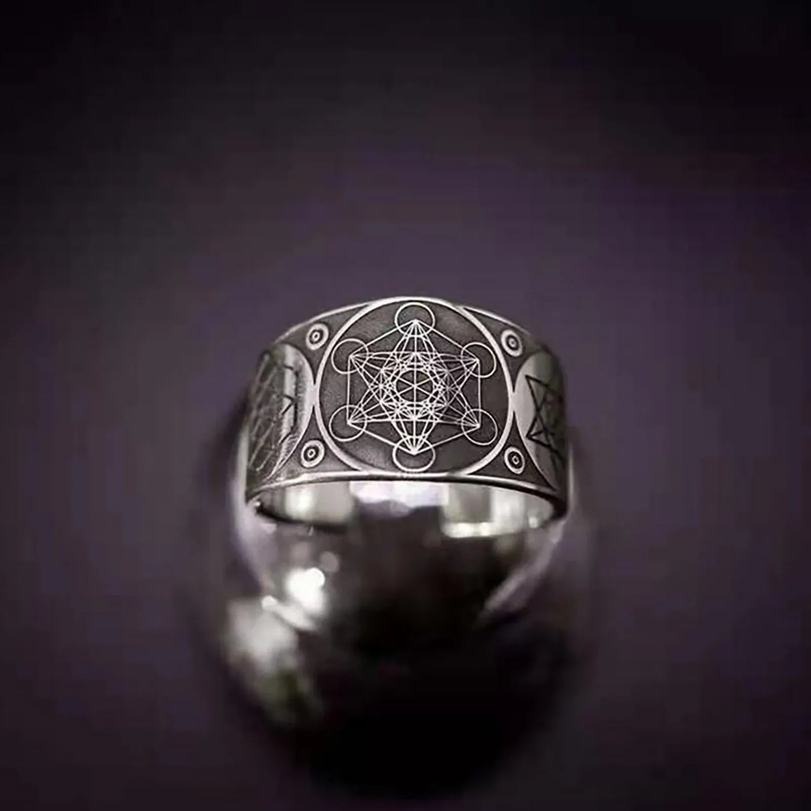 Anel Ajustável - Cubo de Metatron