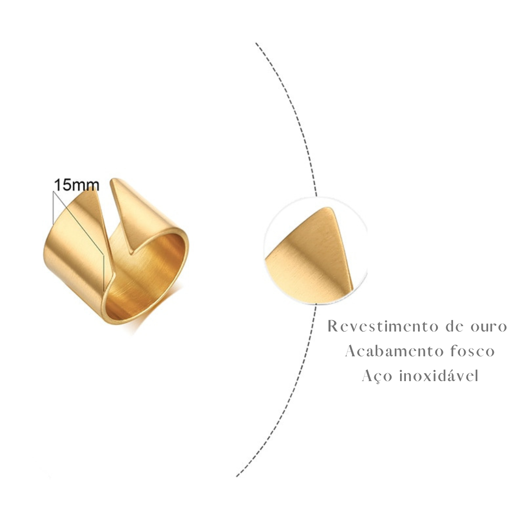 Anel Largo em Aço Inoxidável - Line