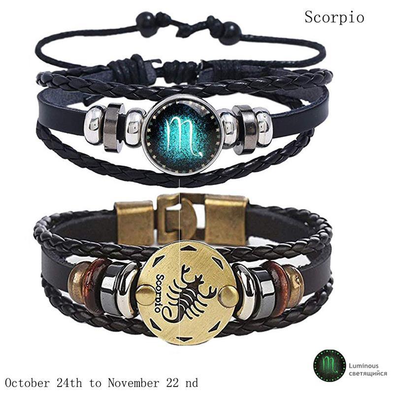 Pulseira de Couro - Signos + Brinde de pulseira signos extra! - Purità Joias