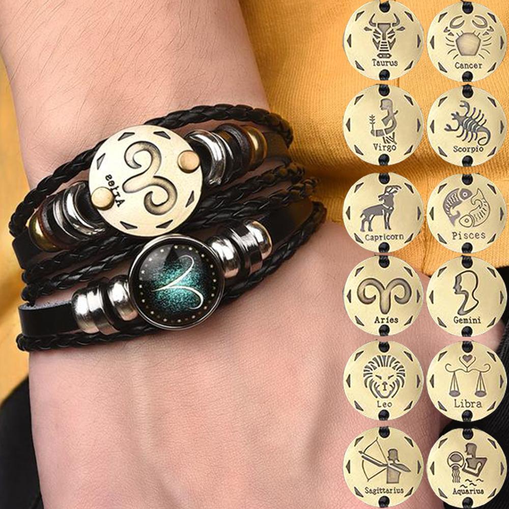 Pulseira de Couro - Signos + Brinde de pulseira signos extra! - Purità Joias