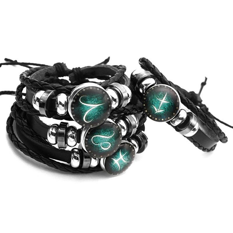 Pulseira de Couro - Signos + Brinde de pulseira signos extra! - Purità Joias