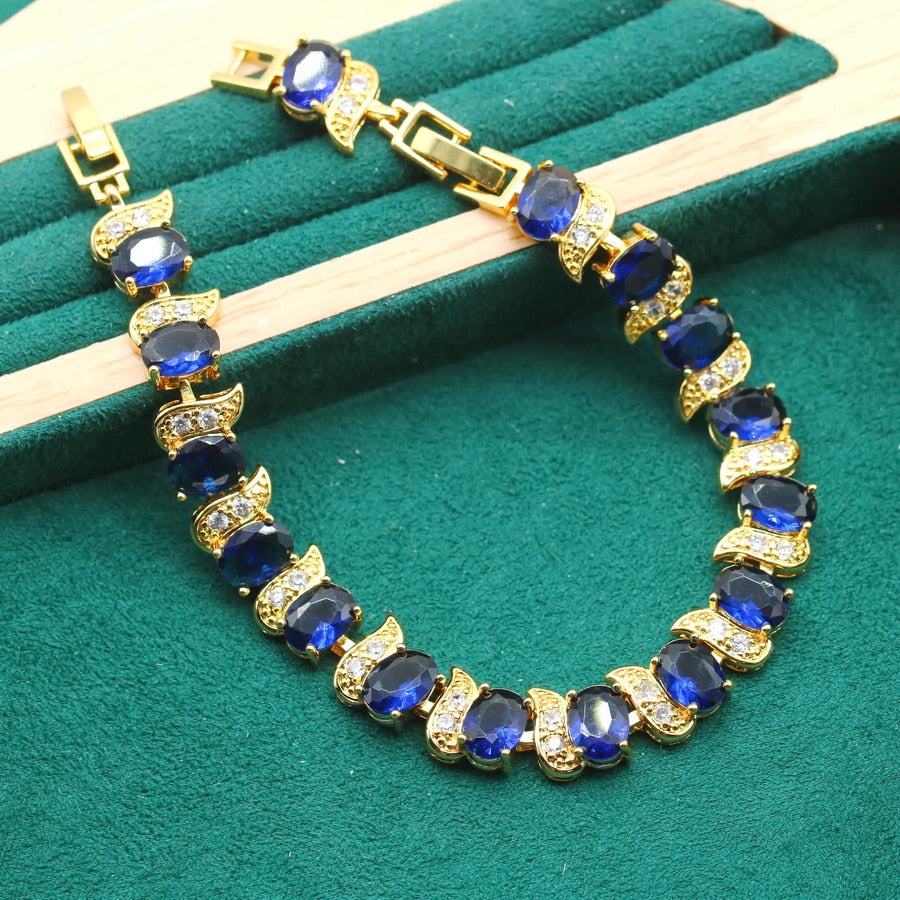 Conjunto Completo Foleado em Ouro 18K - Jardim de Crystal